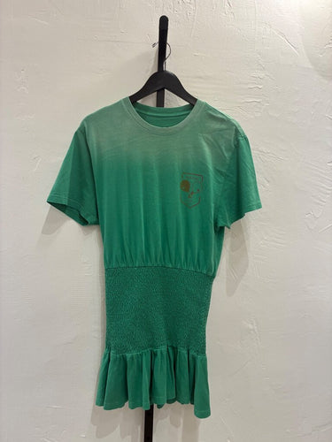 Ser.o.ya Green Smocked Zuri Tee Dress sz S