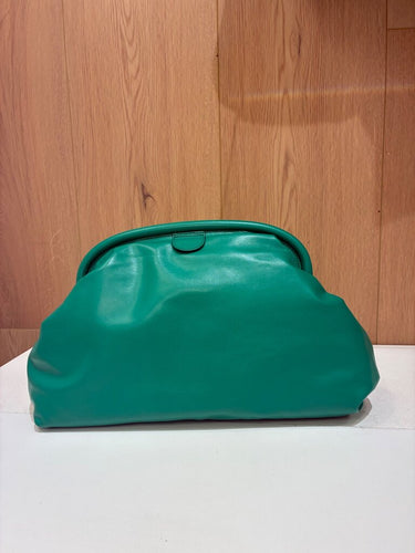 Stella McCartney Green Frayme Pouch Clutch