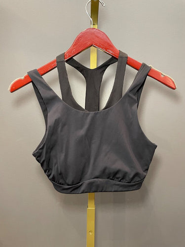 Lululemon Black Double Strap Racerback Sports Bra sz 6