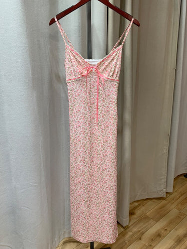 Bailey Rose Pink Floral Lace-Trim Slip Dress sz S