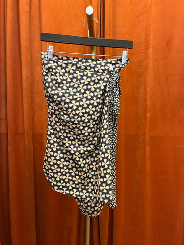 ba&sh Printed Wrap Mini Skirt sz L
