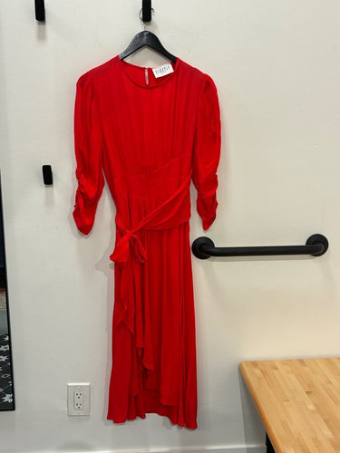 Claudie Pierlot Red Long Sleeve Midi Dress sz 38