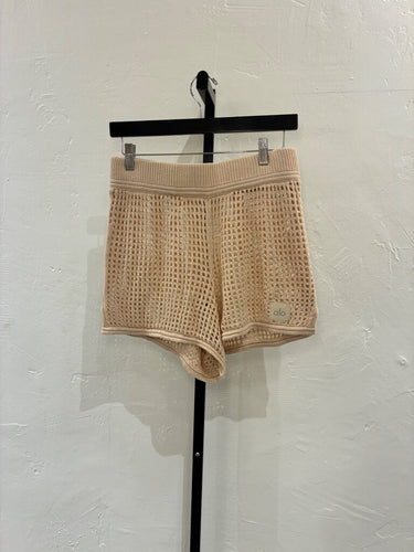 Alo Yoga Crochet Knit Elastic Waist Shorts