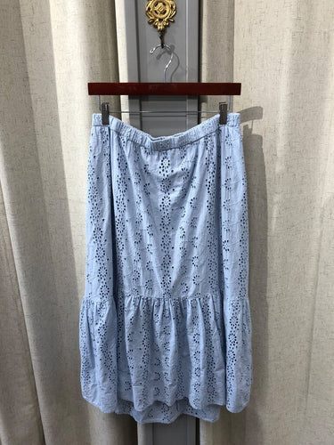 Velvet by Graham & Spencer Eyelet Midi Skirt sz M