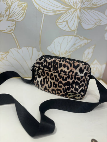 Ganni Leopard Tech Festival Crossbody Bag