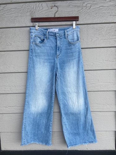 Frank & Eileen Light Wash Wide Leg Cropped Jeans sz 27