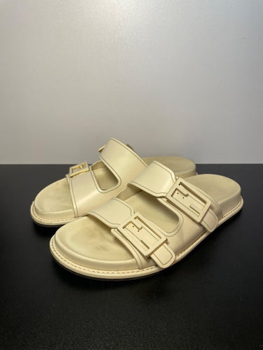 Fendi Feel FF Buckle Slide Sandals sz 38