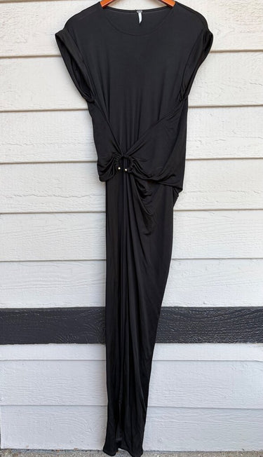 Young Fabulous & Broke Black Draped Maxi Dress sz S