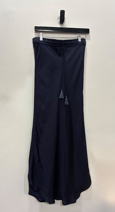 Flannel Navy Tassel Maxi Skirt sz 1
