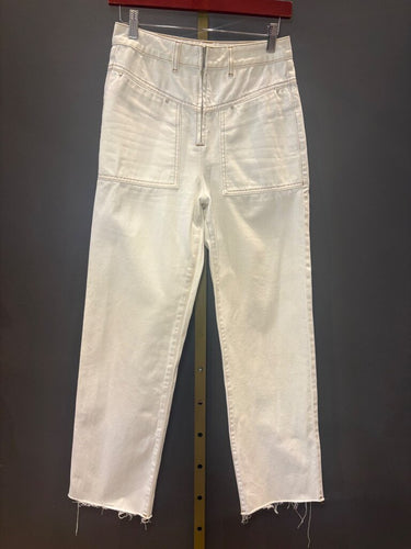 Ba&sh Off-White Straight Leg Jeans sz XS