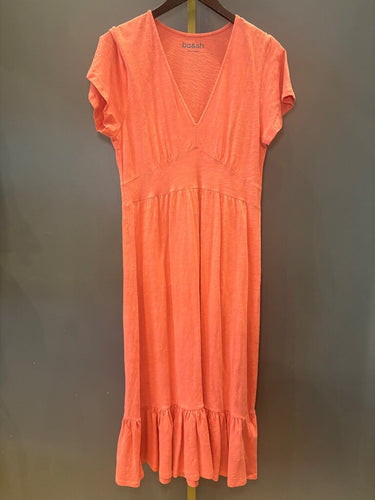 Ba&sh Short Sleeve V-Neck Midi Dress sz 1