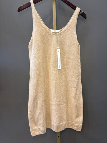 OGD Beige Knit Sleeveless Mini Dress sz S