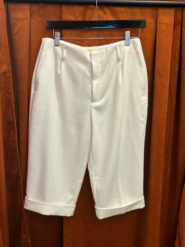 Maeve by Anthropologie White Tailored Cuffed Bermuda Shorts sz 4