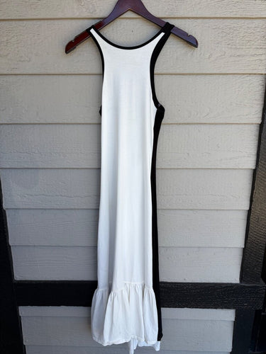 Daily Practice by Anthropologie Black & White Colorblock Cutout Maxi Dress sz XS