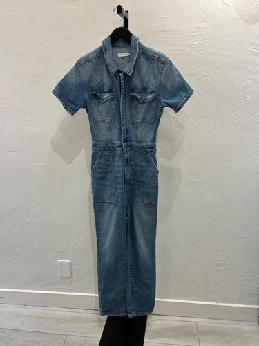 Good American Fit for Success Denim Jumpsuit sz 2