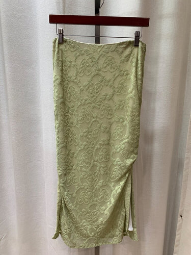 Dolce & Gabbana Green Lace Midi Skirt sz 40