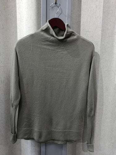 Wilfred Sage Green Mock Neck Pullover Sweater sz XS