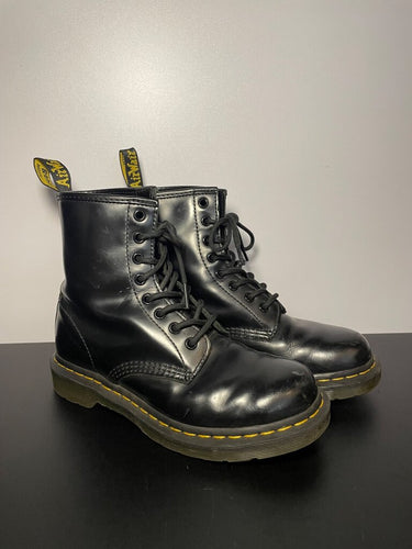 Dr. Martens 1460 W Black Leather Lace Up Boots sz 7