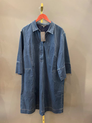 Lafayette 148 Blue Midi Shirt Dress sz 2X