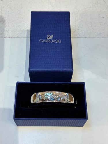 Swarovski Crystal-Filled Hinged Cuff Bracelet sz M