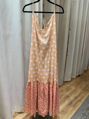 Stella McCartney Peach Print Tiered Maxi Dress