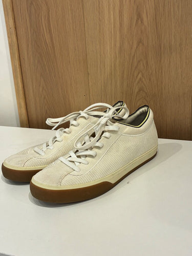 Rothy's The Lace Up Knit Sneakers in Cream sz 9
