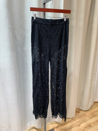 Just Bee Queen Black Lace Wide Leg Pants sz S