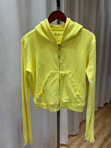 Frank & Eileen Tee Lab Neon Yellow Zip-Up Hoodie sz S
