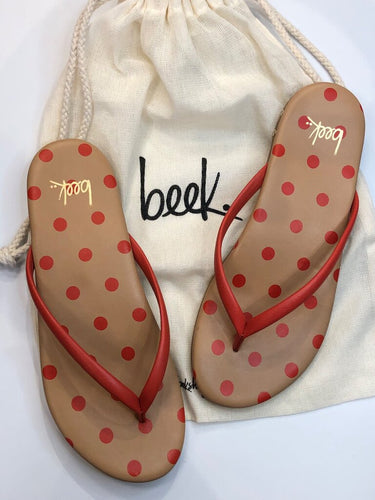 Beek Leather Polka Dot Sandals sz 6