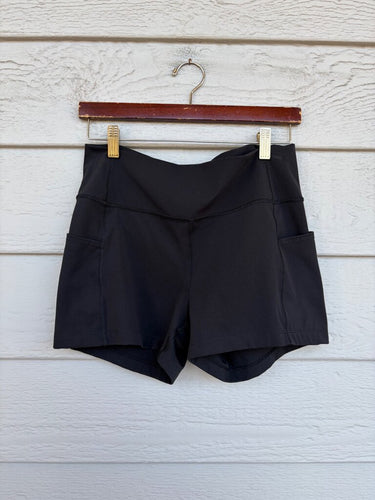 TnAction High-Rise Athletic Bike Shorts with Pockets sz L (?)