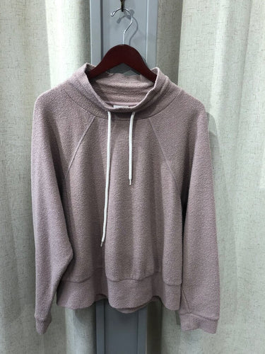 Varley Manning Textured Cowl Neck Pullover sz X-LARGE