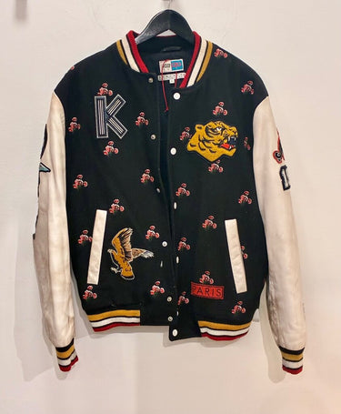 Kenzo La Collection Memento 1 Embroidered Varsity Jacket sz XS