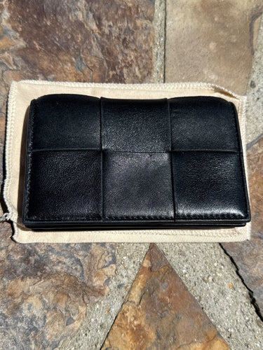 Bottega Veneta Intrecciato Leather Flap Card Case