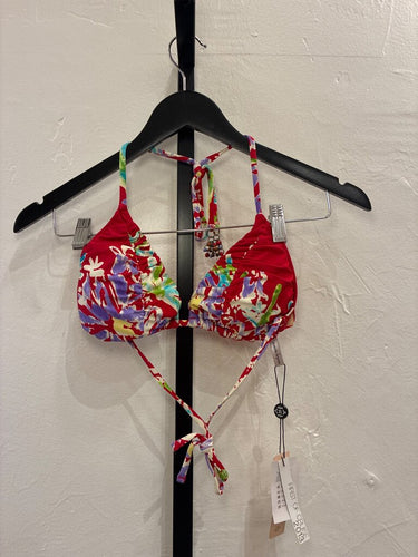 Nanette Lepore Floral Halter Bikini Top sz S
