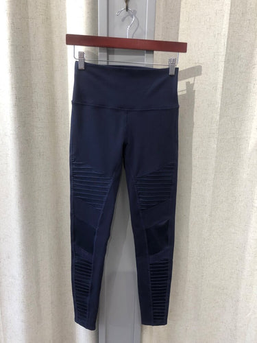 Alo Yoga Navy High-Waist Moto Leggings sz M