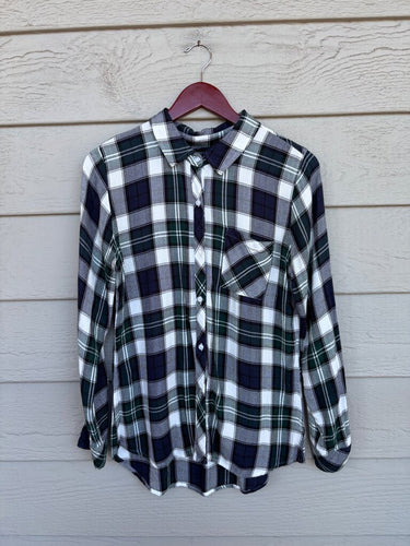 Rails Hunter Plaid Button-Down Shirt sz M