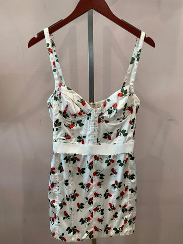 For Love & Lemons x Victoria's Secret Rose Print Bustier Mini Dress sz Small