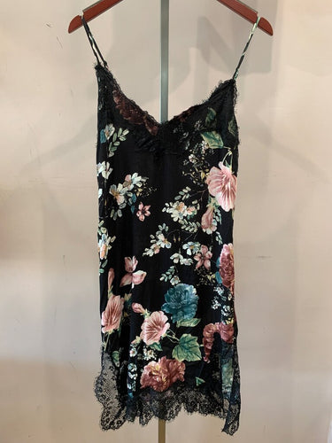 Bardot Floral Lace-Trim Slip Dress sz US 4/XS
