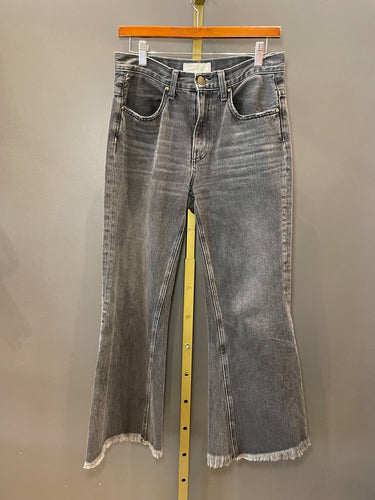 The Great. Faded Grey Cropped Flare Jeans sz 25