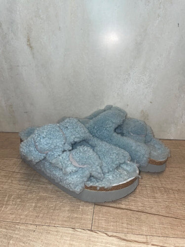 Papillio Arizona Chunky Shearling Slide Sandals sz 38