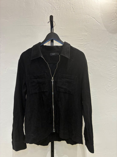 Joseph Black Zip-Up Collared Jacket sz L