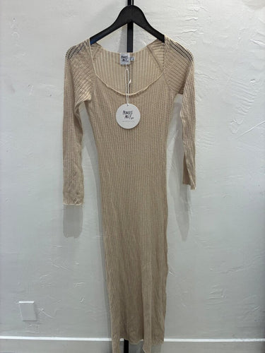 Princess Polly Open Knit Long Sleeve Maxi Dress sz 4