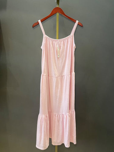 Sundry Pink Tiered Spaghetti Strap Midi Dress sz 2
