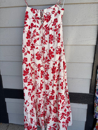 Rails Fiona Tiered Maxi Dress in Red Floral sz XS