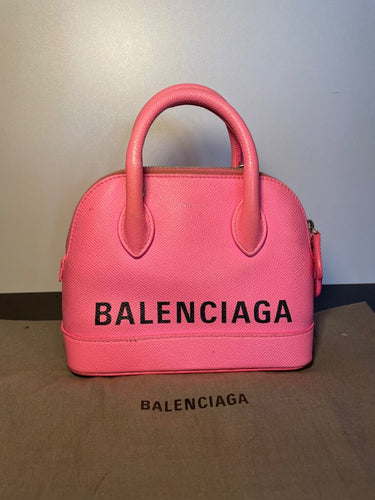 Balenciaga Pink Leather Ville Top Handle XXS Bag