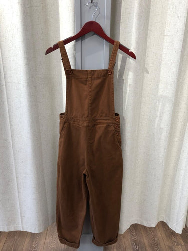 Ali Golden Brown Canvas Overalls sz XS