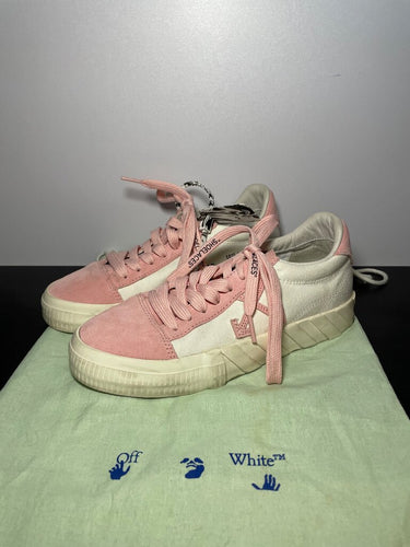 Off-White Low Vulcanized Pink White Sneakers sz 38