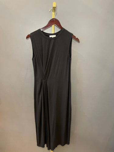 Vince Black Sleeveless Draped Midi Dress Size M sz M
