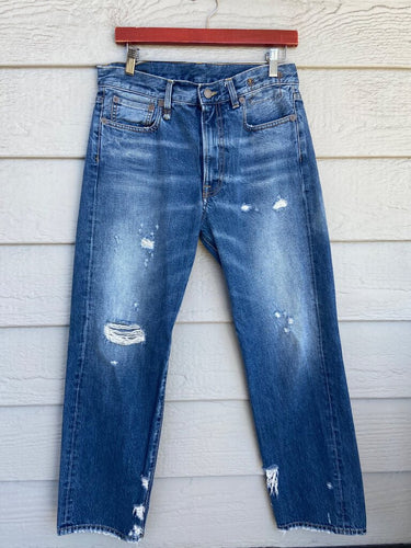 R13 Distressed Straight Leg Jeans Size 26 sz 26