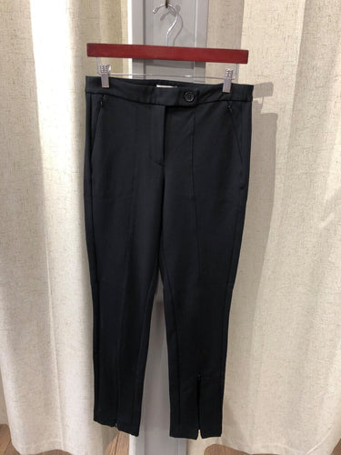 Maeve by Anthropologie Black Seamed Tapered Ankle Pants sz 8